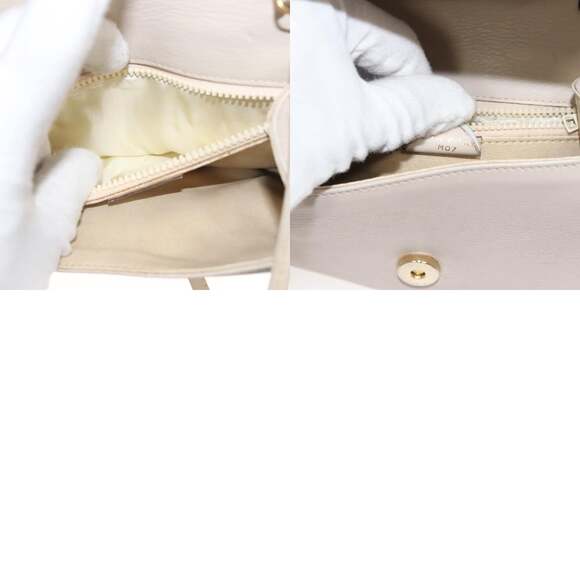 CELINE Shoulder Bag Leather Beige Gold - Picture 13 of 13